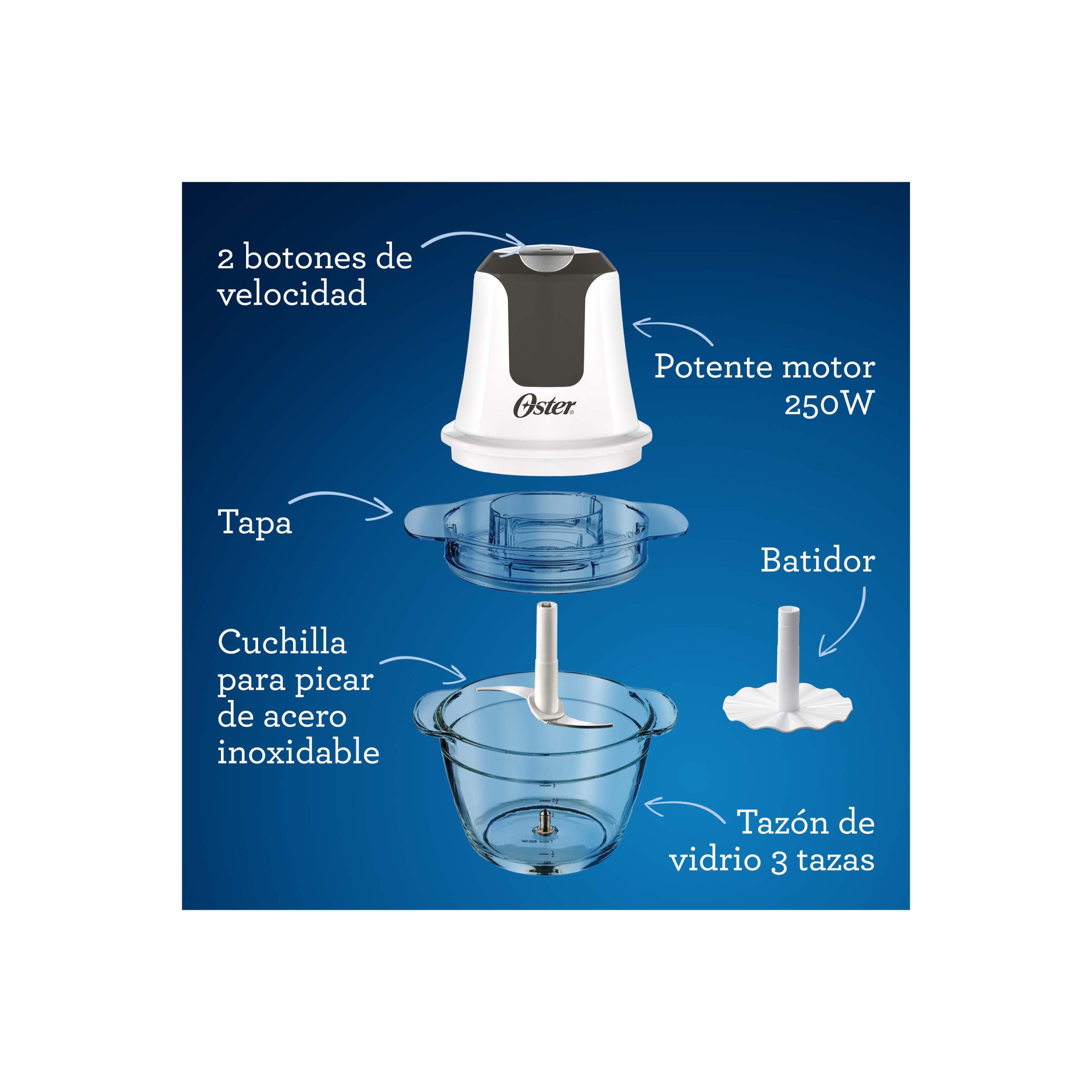 Picadora Oster 250W 2 Vel FPSTFP3340 - Imagen 7