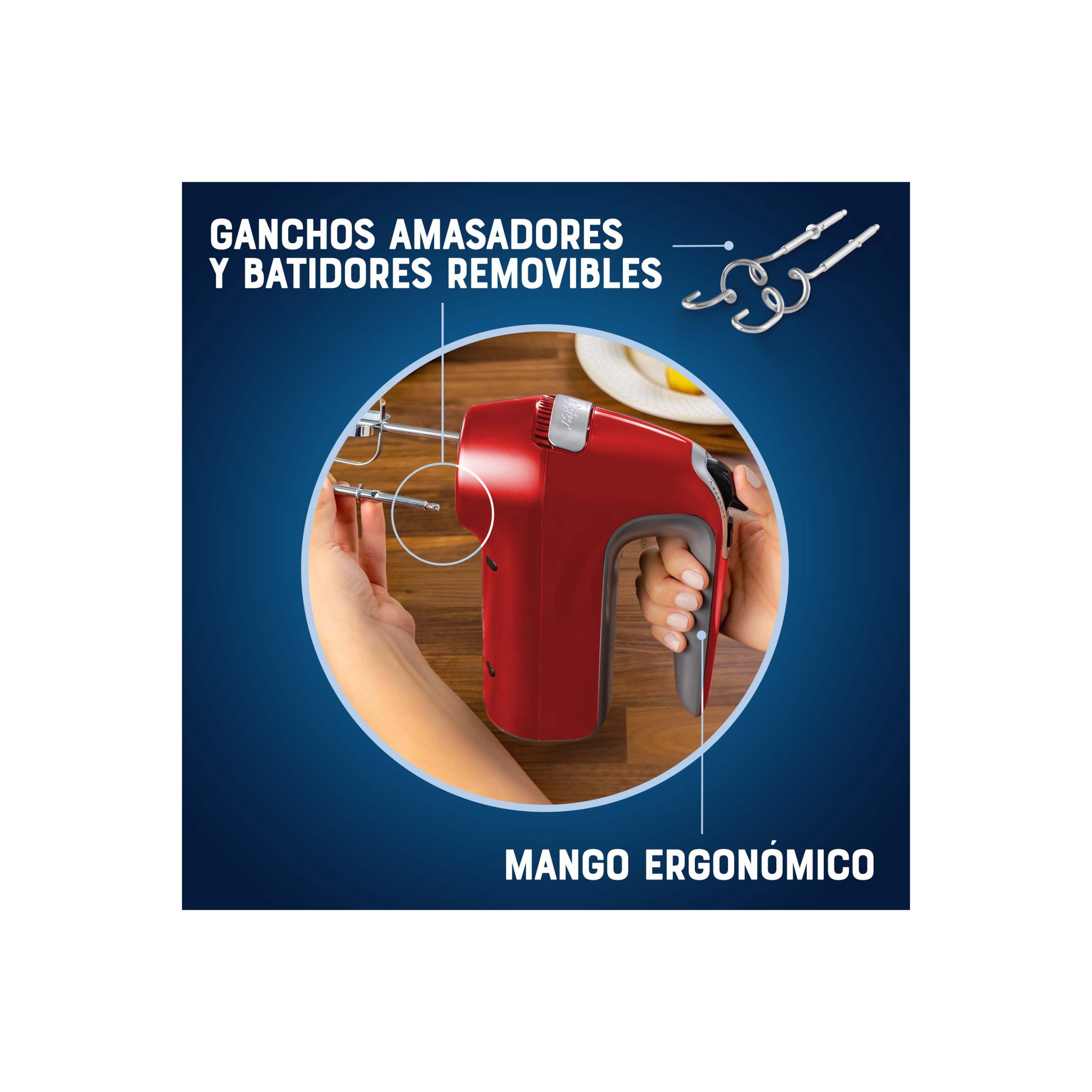 Batidora Manual Oster Roja 7 Vel 360R - Imagen 4