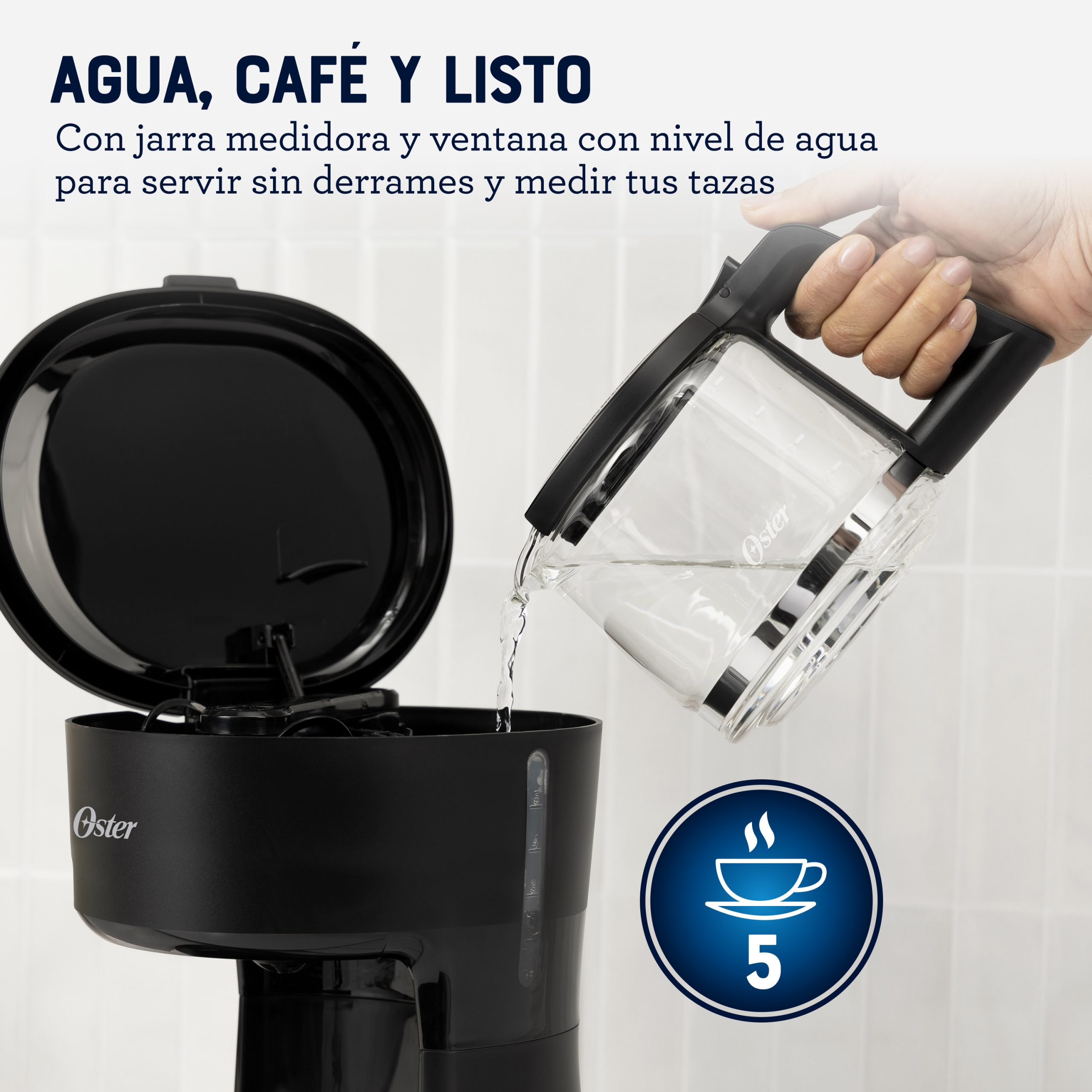 CAFETERA Drip Oster 5T BVSTDCS51B - Imagen 8