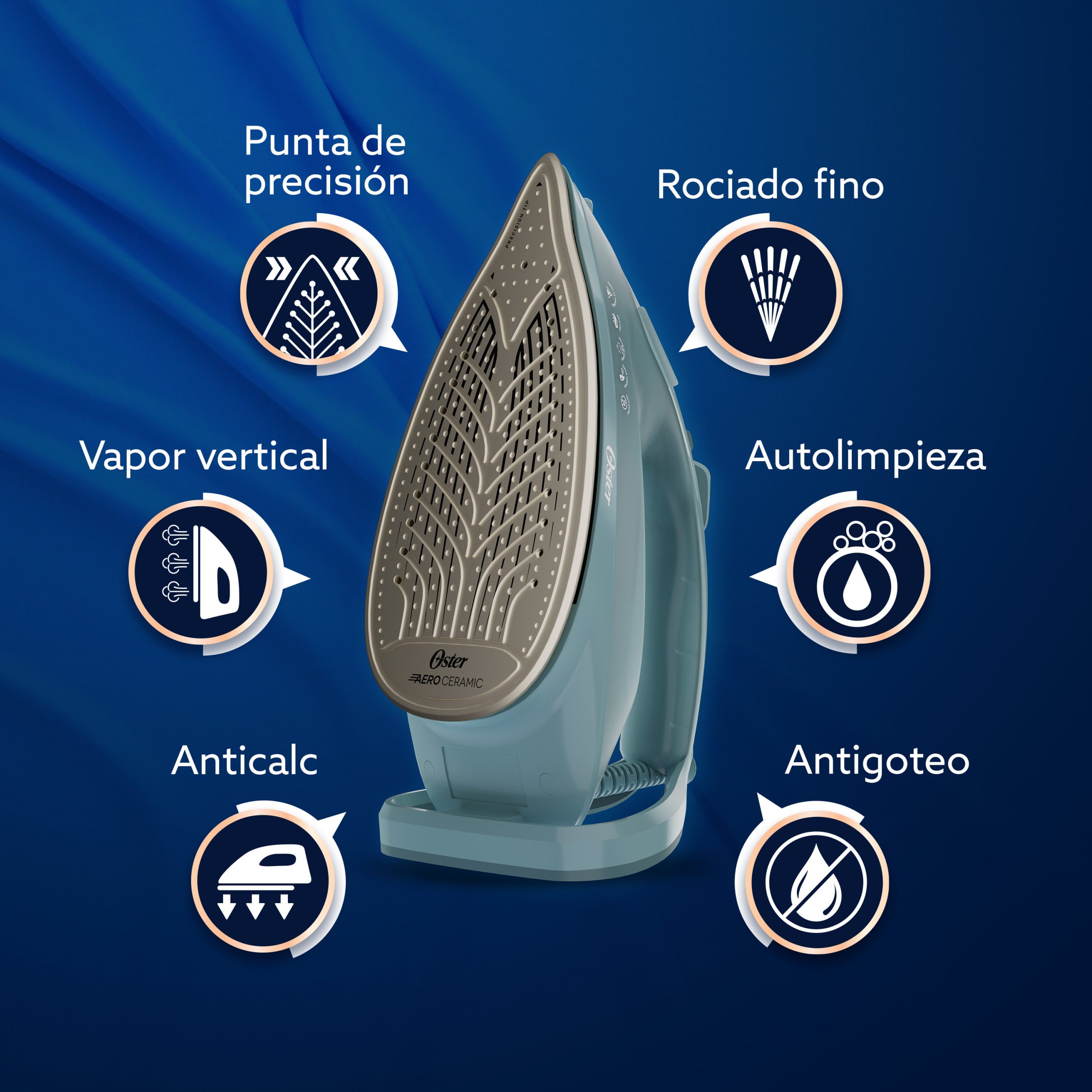 Plancha AeroGlide Plus Oster 2200W GCSTAC7402 - Imagen 5
